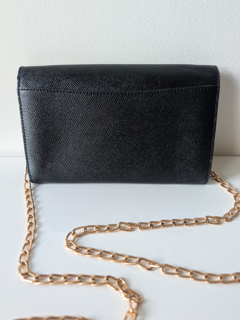 Coach F33390 Black Crossgrain Leather Turnlock Wallet Clutch - Picture 3 of 13